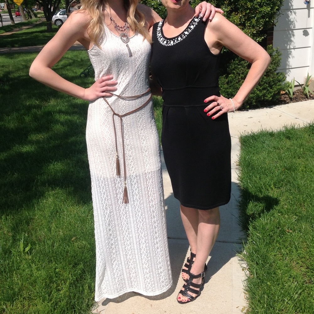 White maxi dress